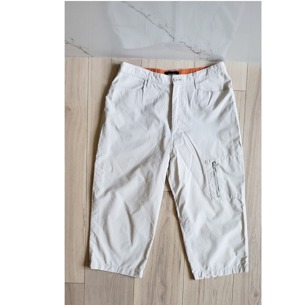 Xhilaration Cargo Pants Womens 11 Beige Cropped Capri Y2K‎ High Rise